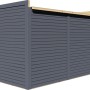 Anthrazitfarbener Bertilo Gartenschrank Box Bike aus FSC®-Holz, 103x207 cm.