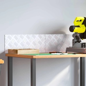 vidaXL Rautenscheiben 2 Stk Silber 50 x 20 cm Aluminium 4104247