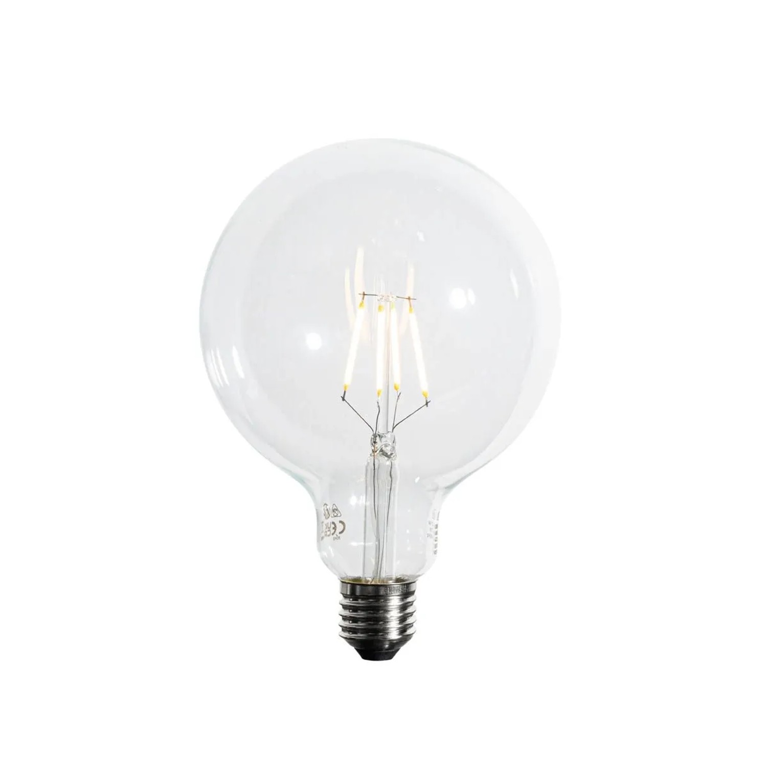 LUEDD E27 3 Stufen Dimmbare LED Spiralfadenlampe G125 4W 450 Lumen 2700K