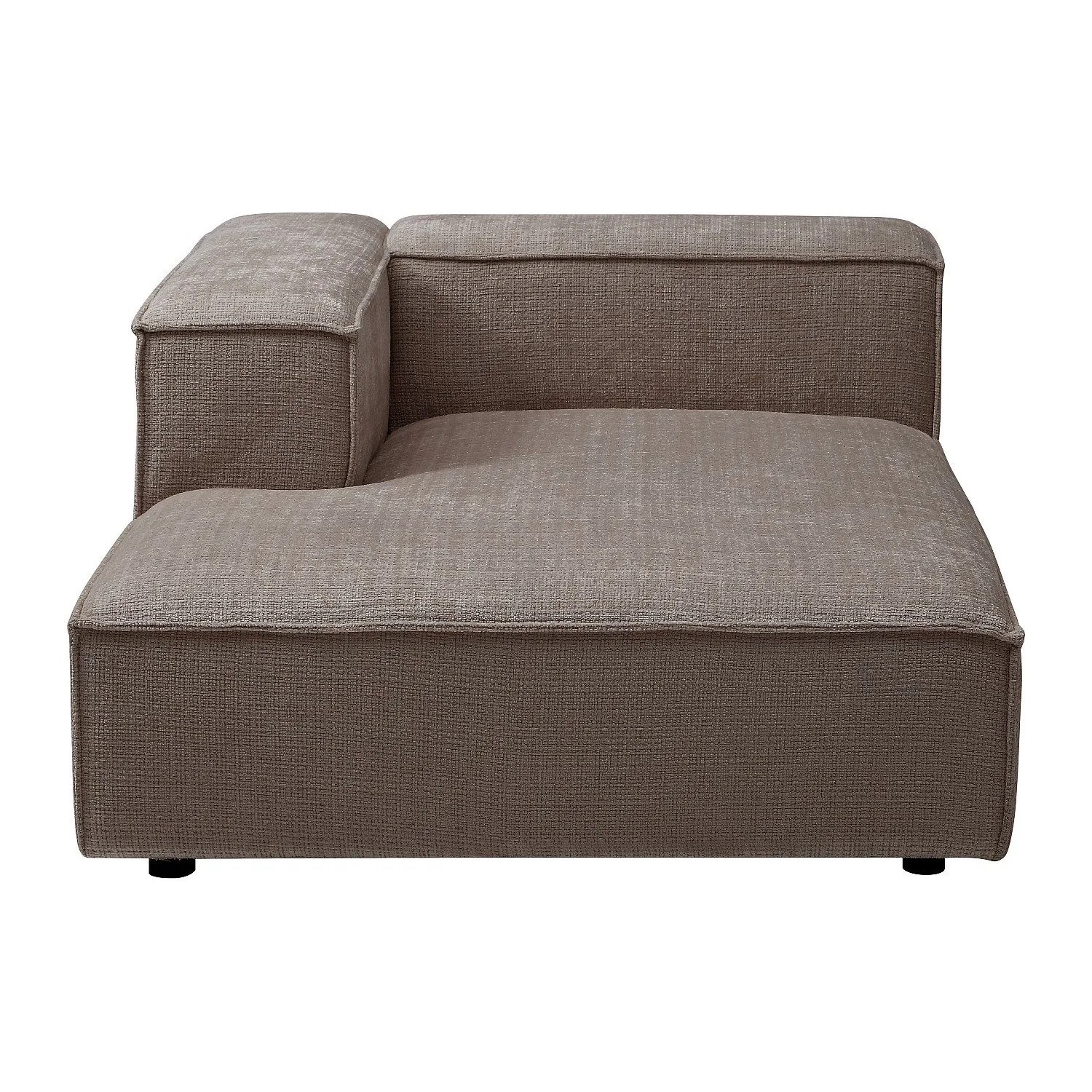 Vente-unique Recamiere Ohne Schlaffunktion Ruzolo Taupe 120 cm