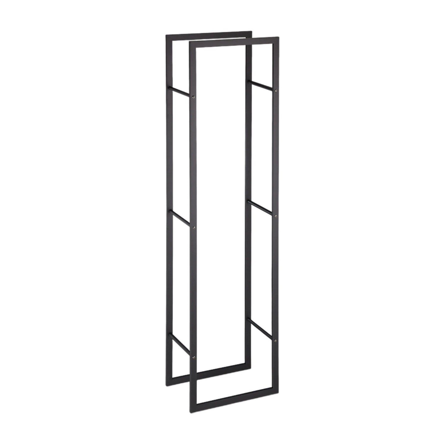 Relaxdays Kaminholzregal Stahl Schwarz Freistehend 170 cm x 44,5 cm x 30 cm 4,3 kg