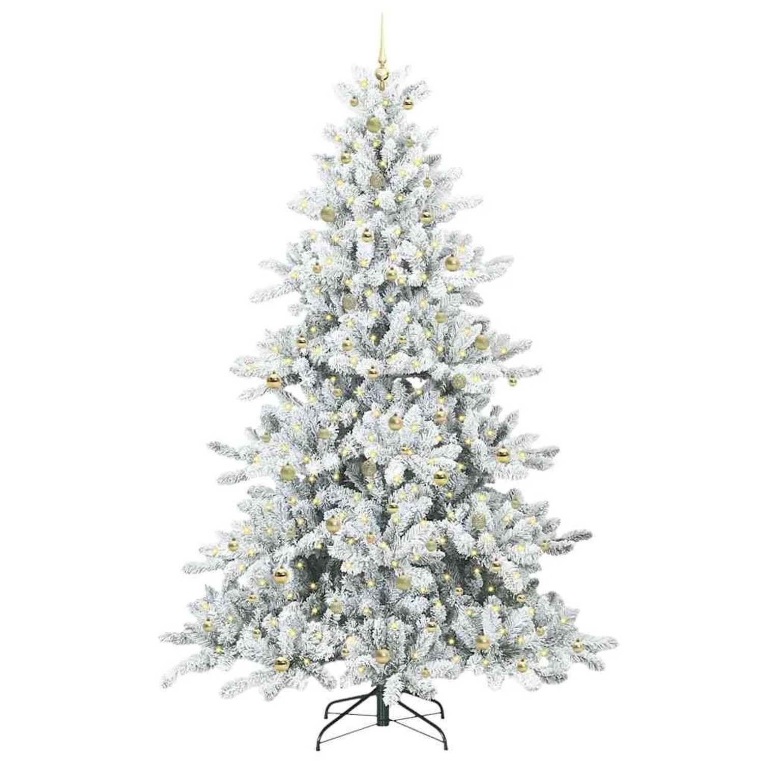 vidaXL Künstlicher Klappbarer Weihnachtsbaum mit 300 LEDs 240 cm PVC 3397748