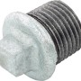 Verzinkter Stopfen 21 mm (R 1/2) aus Temperguss für Fittings.