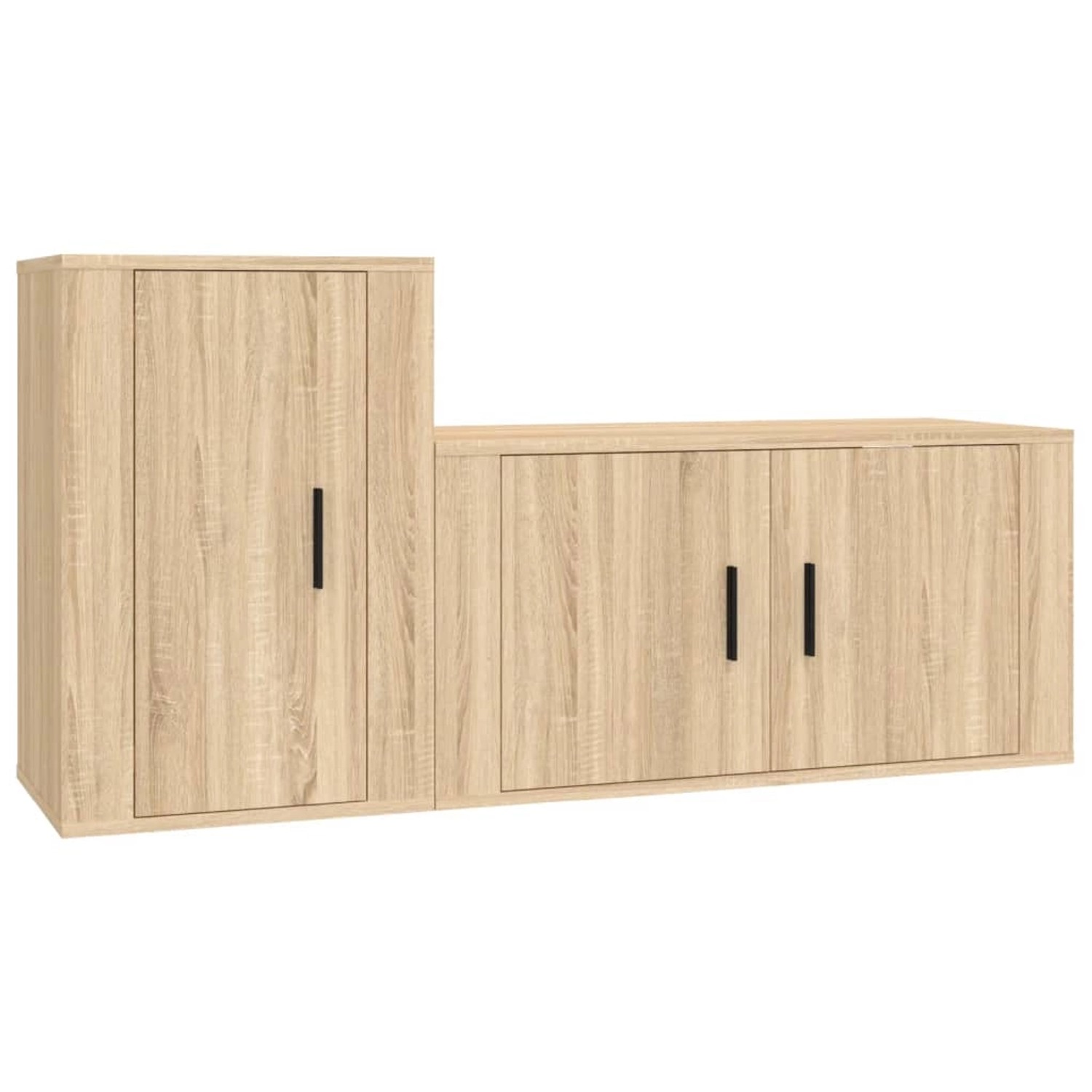vidaXL 2-Tlg TV-Schrank-Set Sonoma-Eiche Holzwerkstoff 3188465