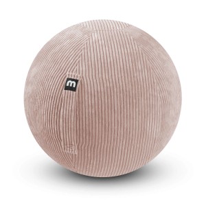 Rosa mokebo Sitzball aus Cord, ein ergonomischer Sport- & Fitness-Sitzball für Büro und Zuhause.