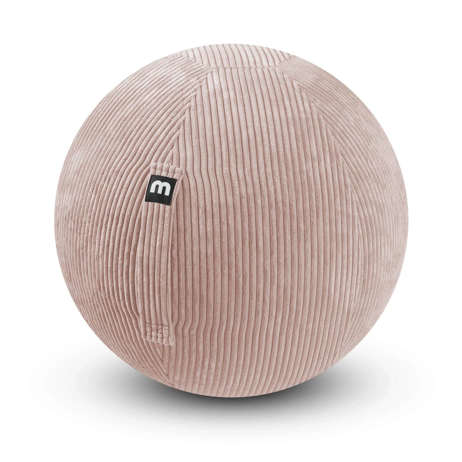mokebo Stoff Sitzball Büro Ergonomisch Der Sportliche Sitzball mit Pumpe oder Pezziball mit Cordbezug in Rosa