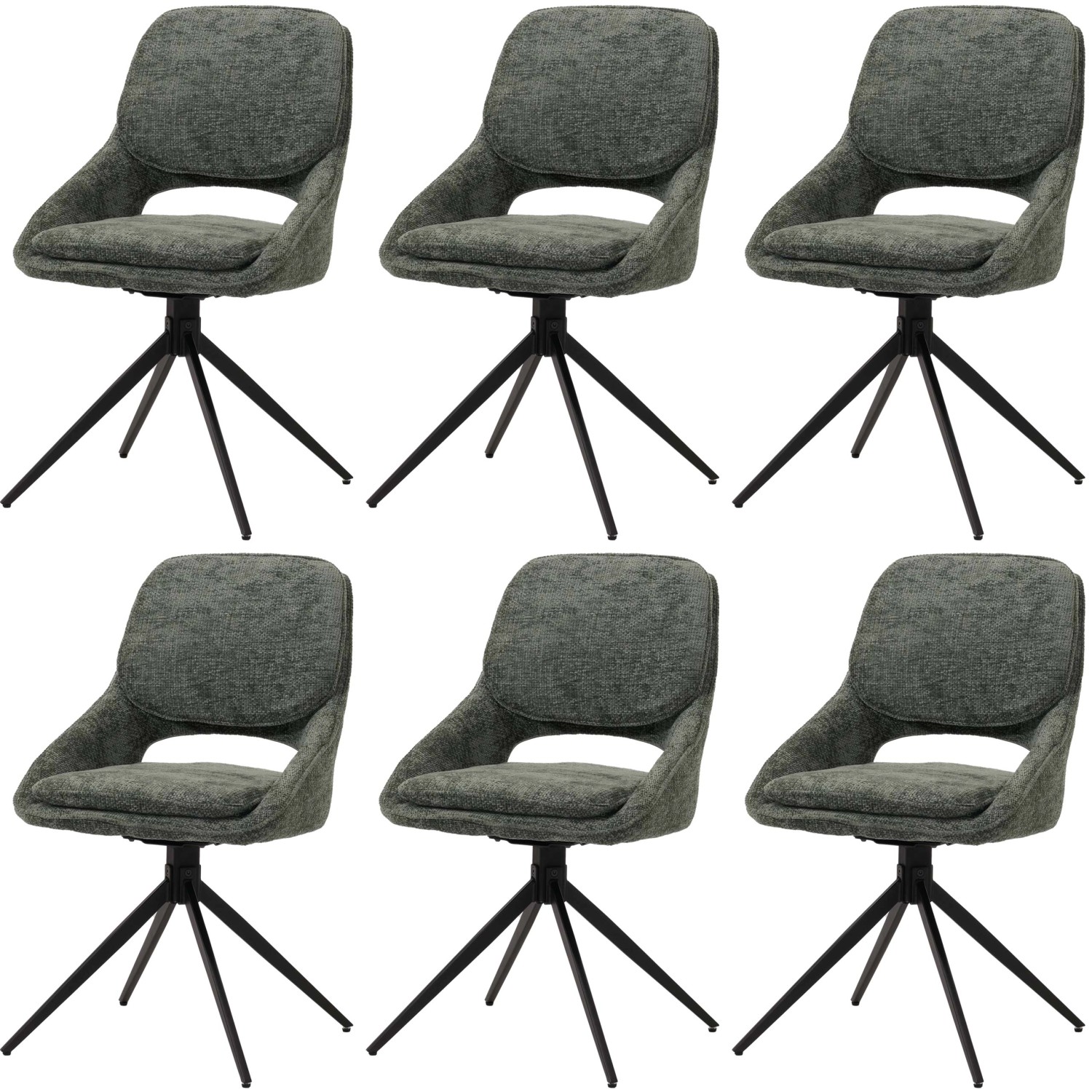 MCW Esszimmerstuhl N73 6er-Set Grün günstig online kaufen