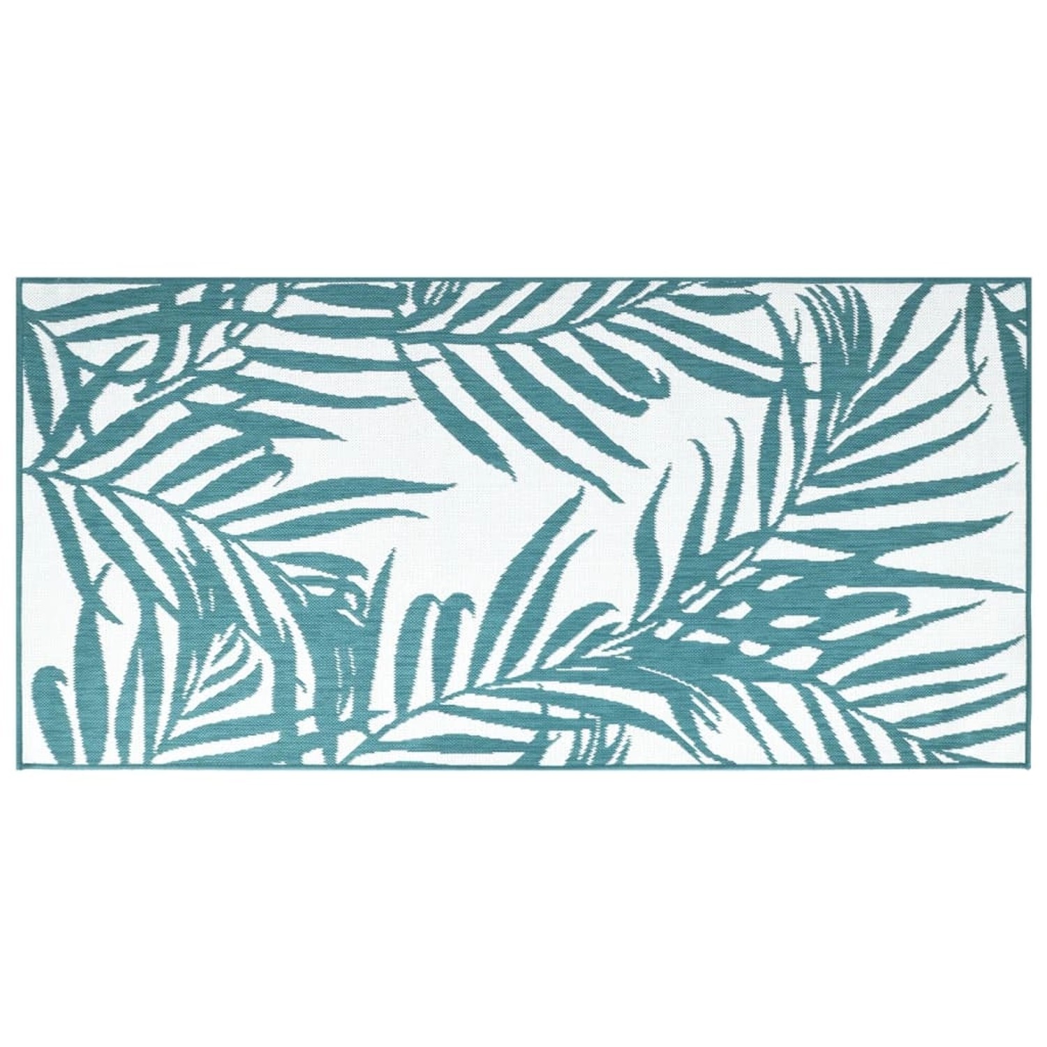 vidaXL Outdoorteppich Aquablau Und Weiß 80x150 Cm Beidseitig Nutzbar 184320 günstig online kaufen