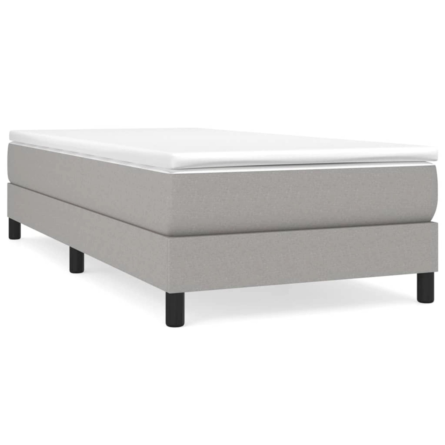 vidaXL Boxspringbett Hellgrau 90x200 cm Stoff1388702