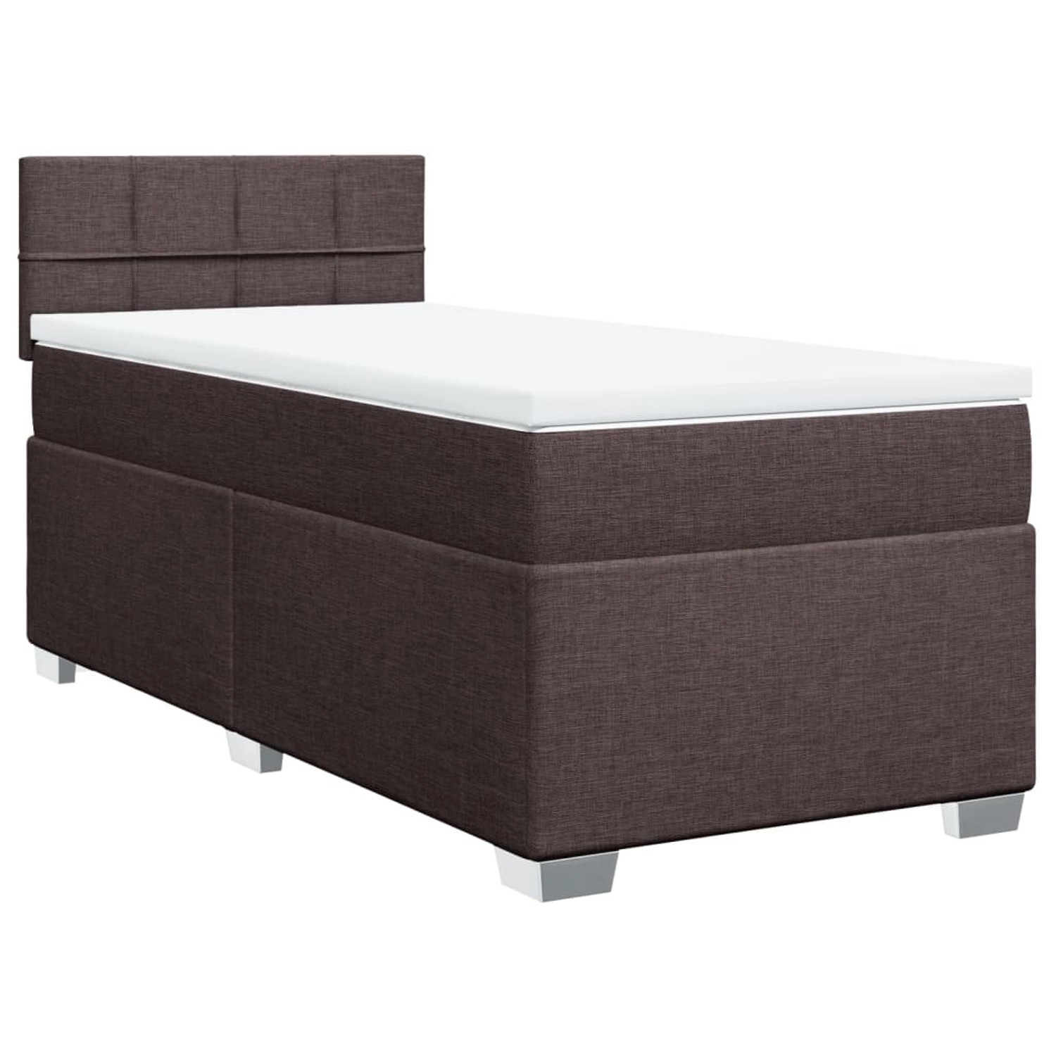 vidaXL Boxspringbett mit Matratze Dunkelbraun 90x190 cm Stoff2097782 günstig online kaufen