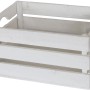 Weiße Holzkiste (24 l) mit Griffen, 40x30x20 cm, ideal zur Aufbewahrung.