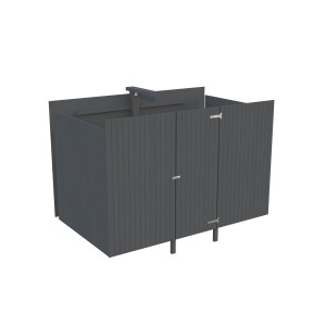 Palmako Geräteraum für Carport, dunkelgrau lackiert, aus Fichtenholz. Gartenhaus-Zubehör für mehr Stauraum.