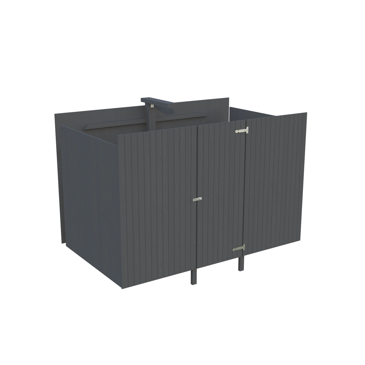 Palmako Geräteraum für Carport 315 x 732 cm Lackiert Dunkelgrau FSC® günstig online kaufen