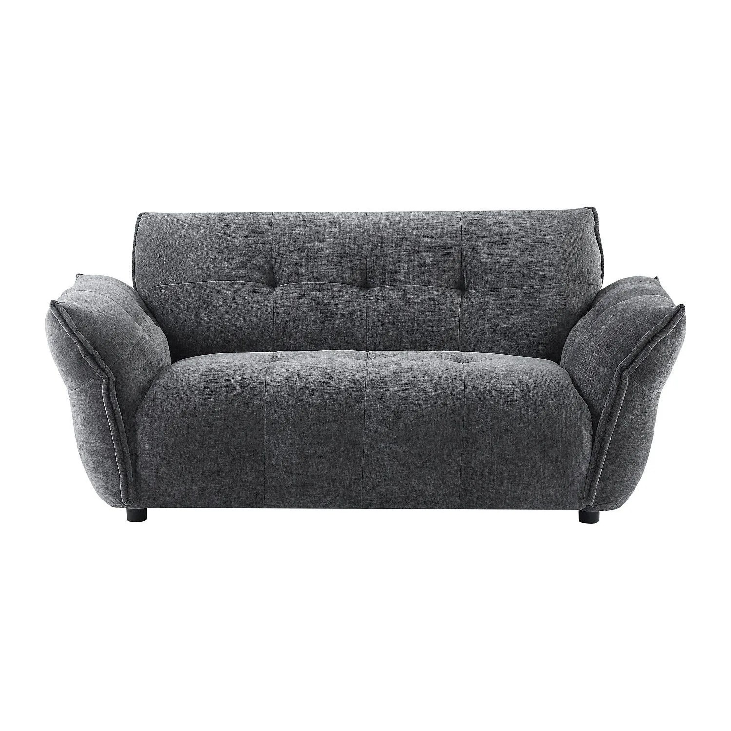 Vente-unique Sofa Ohne Schlafmöglichkeit Napizo Anthrazitgrau 170 cm