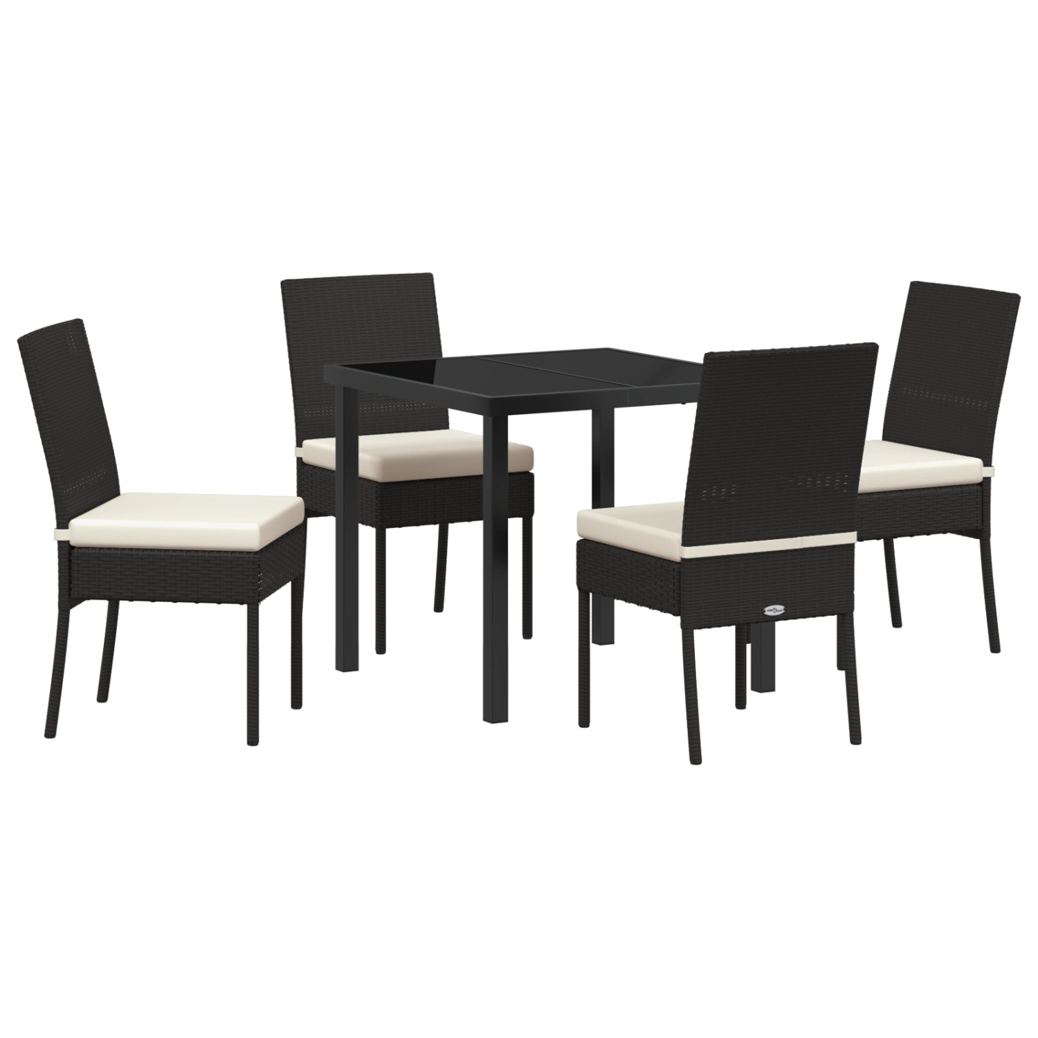 vidaXL Garten Essgruppe 5-Tlg Schwarz Poly Rattan 3379220 günstig online kaufen