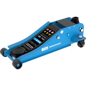 Blauer Güde Rangierwagenheber GRH 2,5/510 L, 2,5 t, mit Rollen für Werkstatt und Garage.