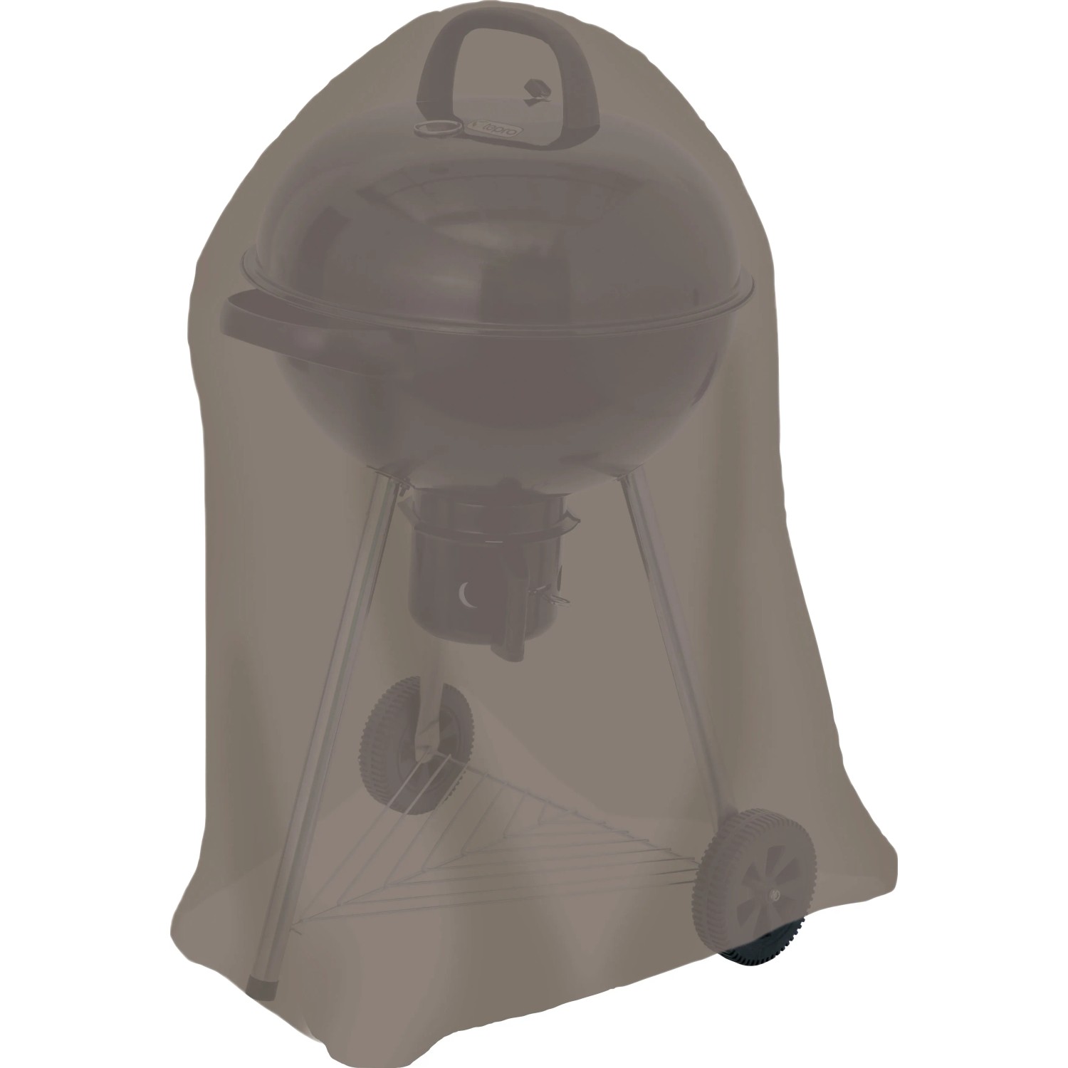 Tepro Universal Abdeckhaube für Kugelgrill groß Ø ca. 73 cm x 90 cm Taupe