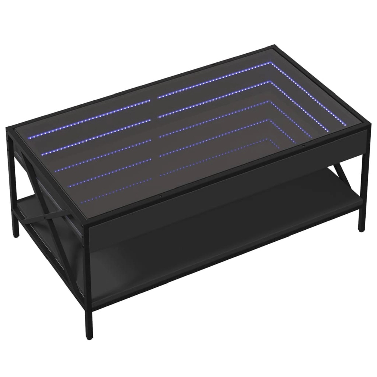 vidaXL Couchtisch mit Infinity-LED Schwarz 90x50x38 cm 847707 günstig online kaufen