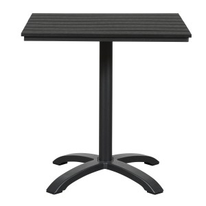 Schwarzer ebuy24 Cafétisch Allie, quadratisch, für Bistro und Balkon.