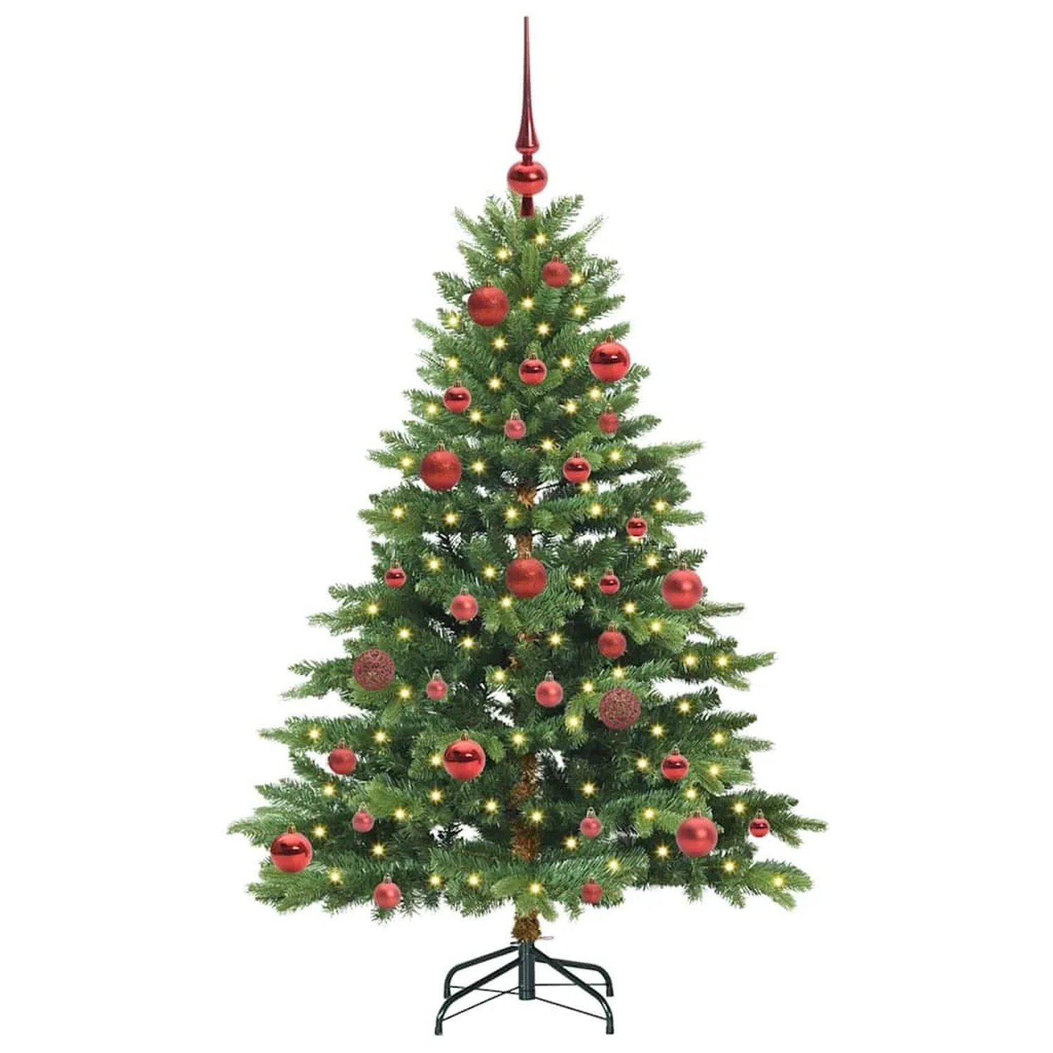 vidaXL Künstlicher Weihnachtsbaum mit 150 LEDs Grün 150 cm PE und PVC 3397536