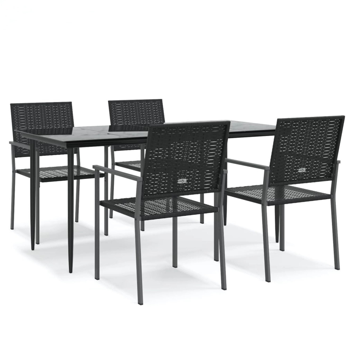vidaXL 5-Tlg Garten-Essgruppe Poly Rattan und Stahl 3187011 günstig online kaufen