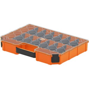 OBI Organizer Orange-Schwarz, 39x28x6cm, zur Aufbewahrung von Kleinteilen und Werkzeug.