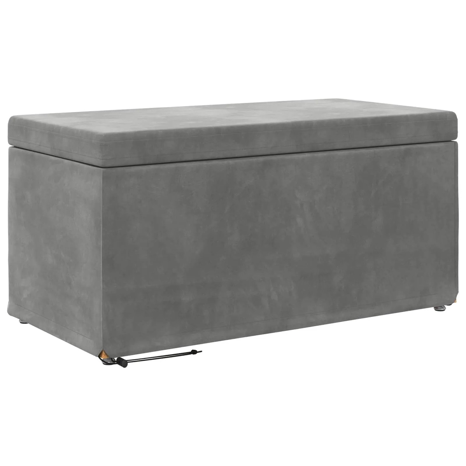 vidaXL Hocker Dunkelgrau 81 x 41 x 40 cm Samt und Engineering Holz 876781