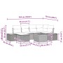 9-teiliges Garten-Sofa-Set aus grauem Poly Rattan mit Kissen und Stauraum.