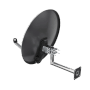 Hama SAT-Antenne 80 cm, anthrazit, mit Aluminium-Reflektor und Montagearm für stabilen Satellitenempfang.