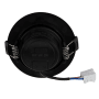 Schwarzer LUXULA LED Einbauspot (7W, 600lm) mit Dimmfunktion und Farbwahl (CCT).