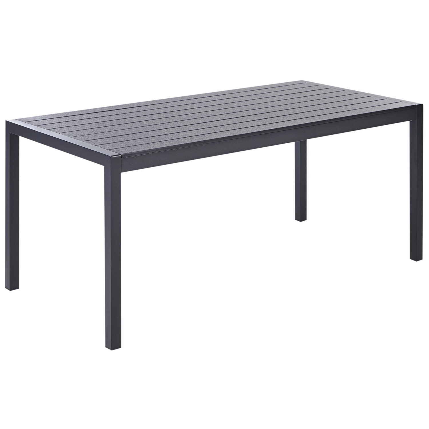 Beliani Gartentisch VERNIO Schwarz 180x90x76 günstig online kaufen