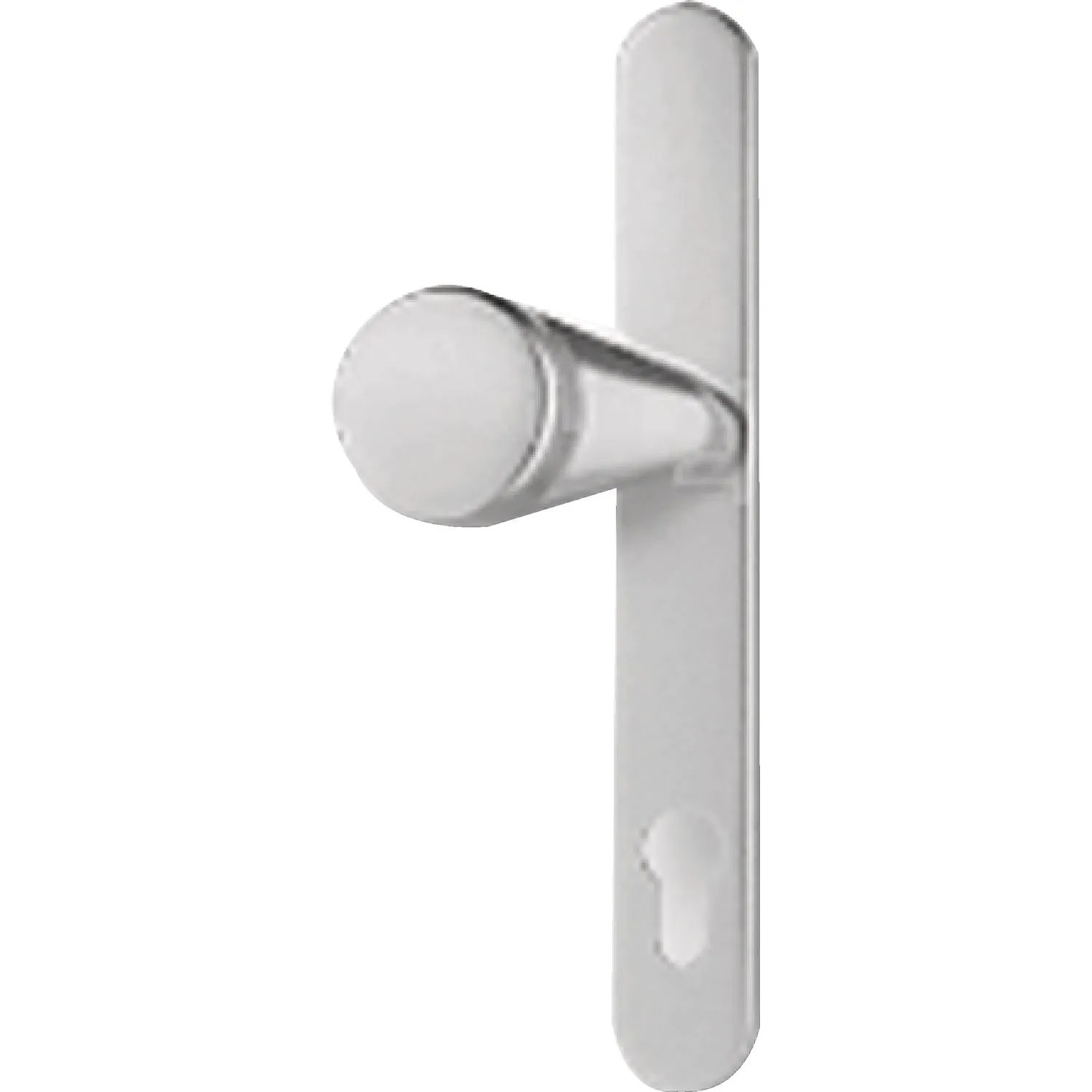 Bks Knopflangschild Rr 7504 für Außen Rund Pz 92 mm Silber Eloxiert