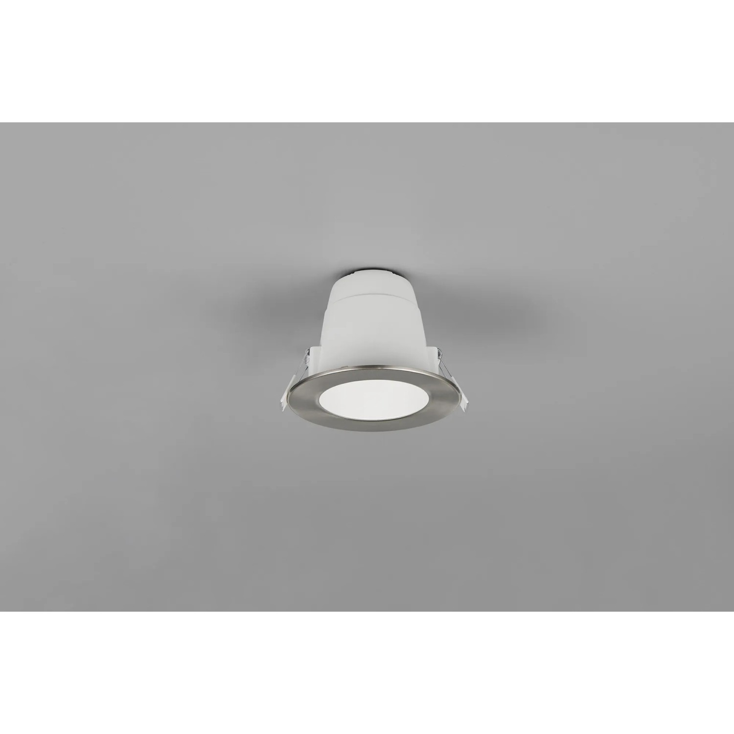 Trio LED Einbauleuchte Virunga, Nickel matt, Ø 11 cm, für flexible Beleuchtung.
