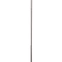 Globo Stehleuchte Paco mit grauem Stoffschirm, Nickel matt, Höhe 160 cm.