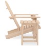Adirondack-Gartenstuhl mit Tisch aus Tannenholz, naturbelassen. Gartenmöbel-Set für Terrasse und Garten.