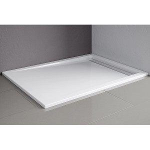 Weiße, rechteckige Duschwanne der Schulte ExpressPlus Duschkabine MasterClass (200x120cm).