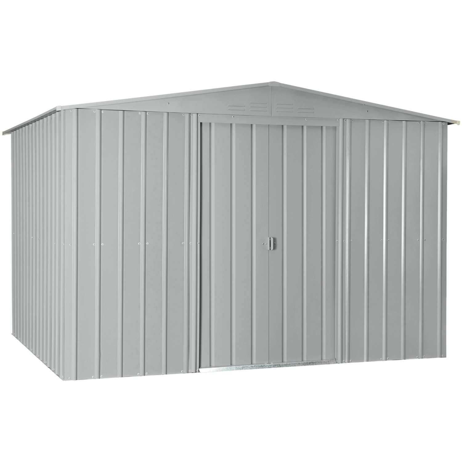 Globel Industries Metall-Gerätehaus Silber Metallic 295 cm x 299 cm günstig online kaufen