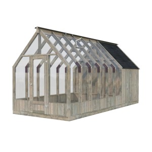 Palmako Holz-Gartenhaus mit Satteldach, druckimprägniert, 240x550 cm, 12,2 m².