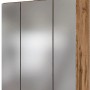 Held Möbel Badmöbel-Set Bari, 60 cm, matt weiß/Wotaneiche, Spiegelschrank mit LED-Leuchte.