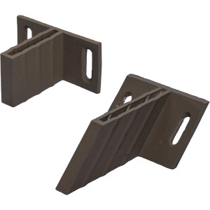 Elephant T-Beschlagset Color Line, 7 Stk., Braun, für Zaun Schrägelemente.