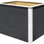 Weka Hochbeet-Element Modular, 100x69x71 cm, Anthrazit. Holz-Hochbeet mit Folie und Wühlmausschutz.