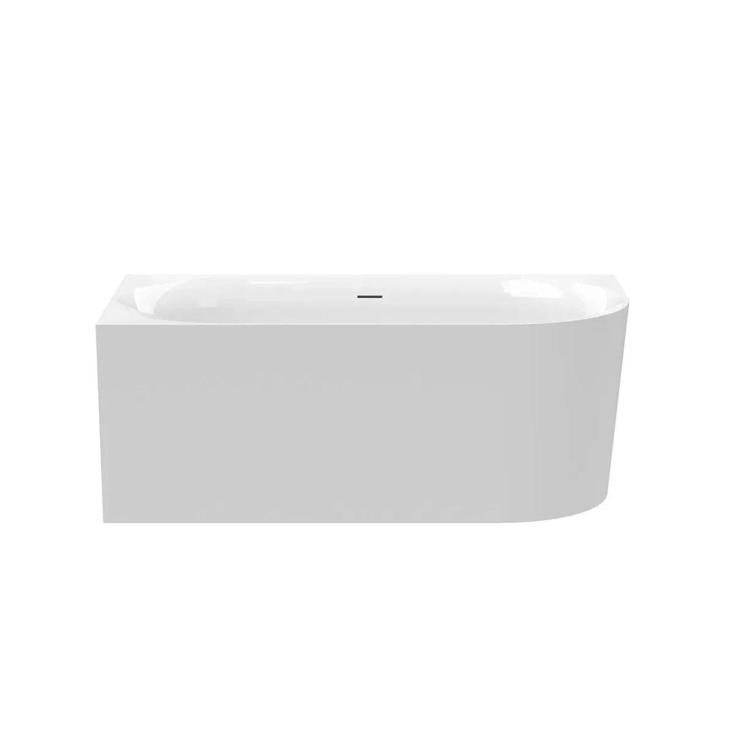 Weiße Ottofond Eckbadewanne Mince Corner XS Rechts, 155x80 cm. Moderne Badewanne mit schmaler Kante.