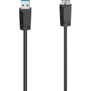 Schwarzes Hama Micro-USB-Kabel USB 3.0, 1,5 m, für Computer & Multimedia-Zubehör.