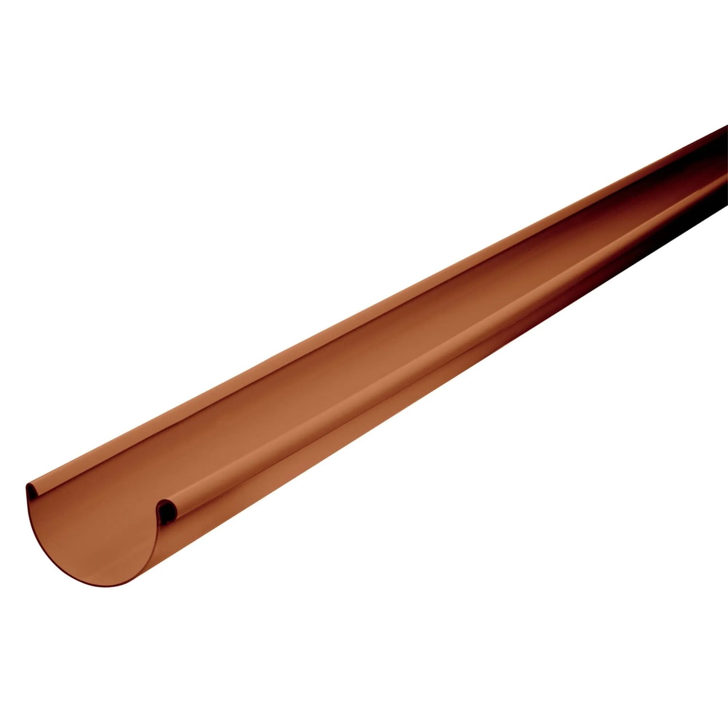 Inefa Dachrinne Halbrund 200cm PVC NW 125 Braun Dachentwässerung