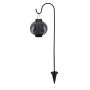 Braune Näve LED Solarleuchte Lampion mit Erdspieß, Ø 14,5 cm, 78 cm hoch. Dekorative Gartenbeleuchtung.