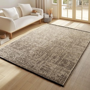 Ayyildiz Kurzflorteppich Space 1900 beige, 120x170 cm. Moderner Teppich mit abstraktem Muster.