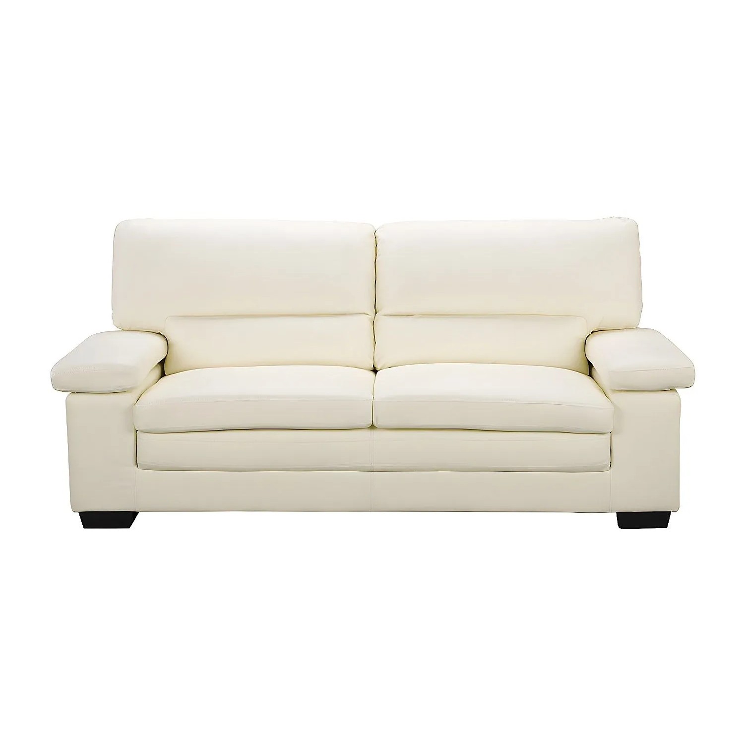 Vente-unique Sofa Ohne Schlafmöglichkeit Mimas Elfenbeinfarben 210 cm