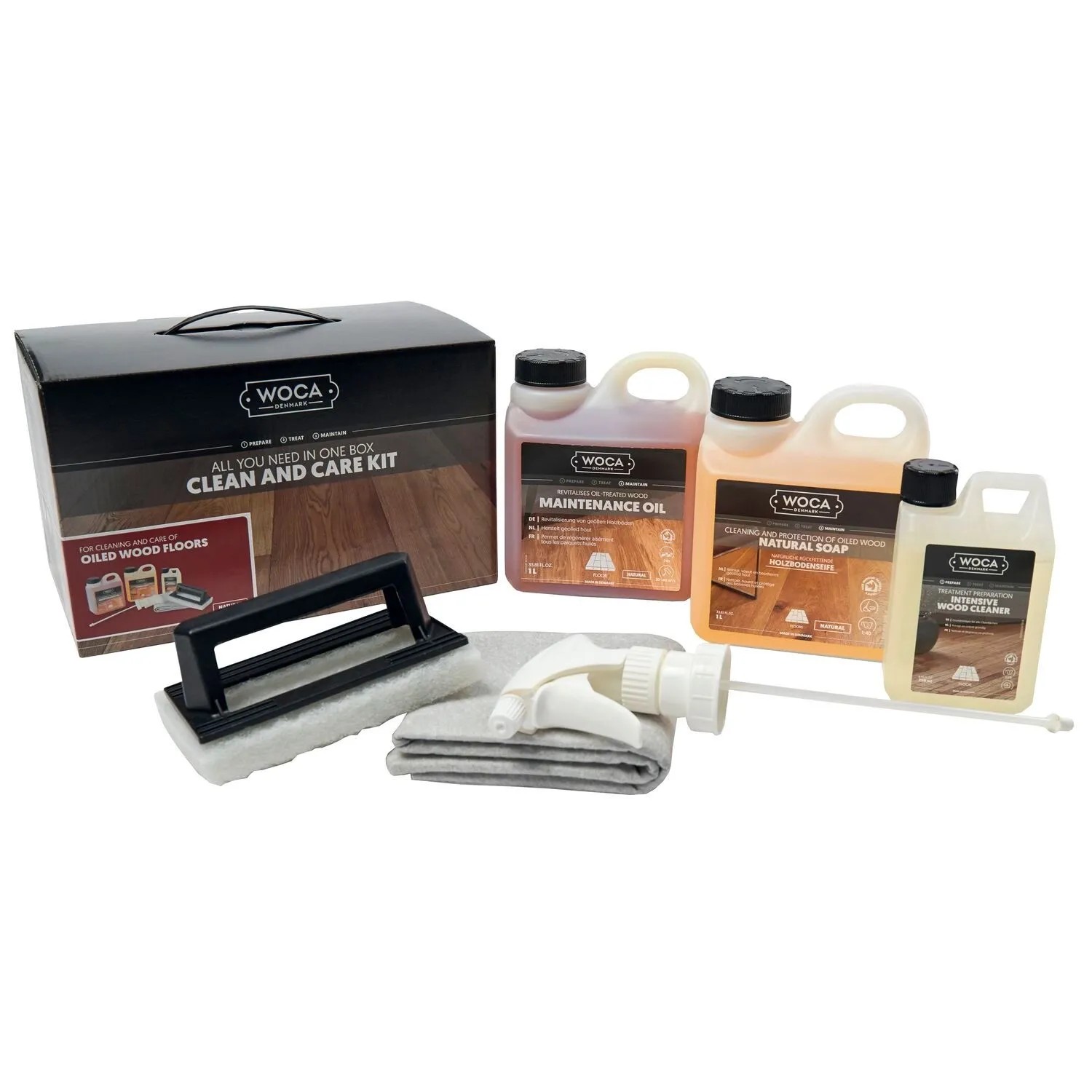 Woca Pflegebox mit Intensivreiniger Seife Oil Care Natur & Zubehör