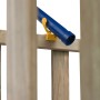 Detailansicht: Blaues Teleskop am SwingKing Spielturm Mario aus Holz.