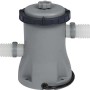 Bestway Filterpumpe für Fast Set Pool, 1.249 l/h, grau mit Schlauchanschlüssen.